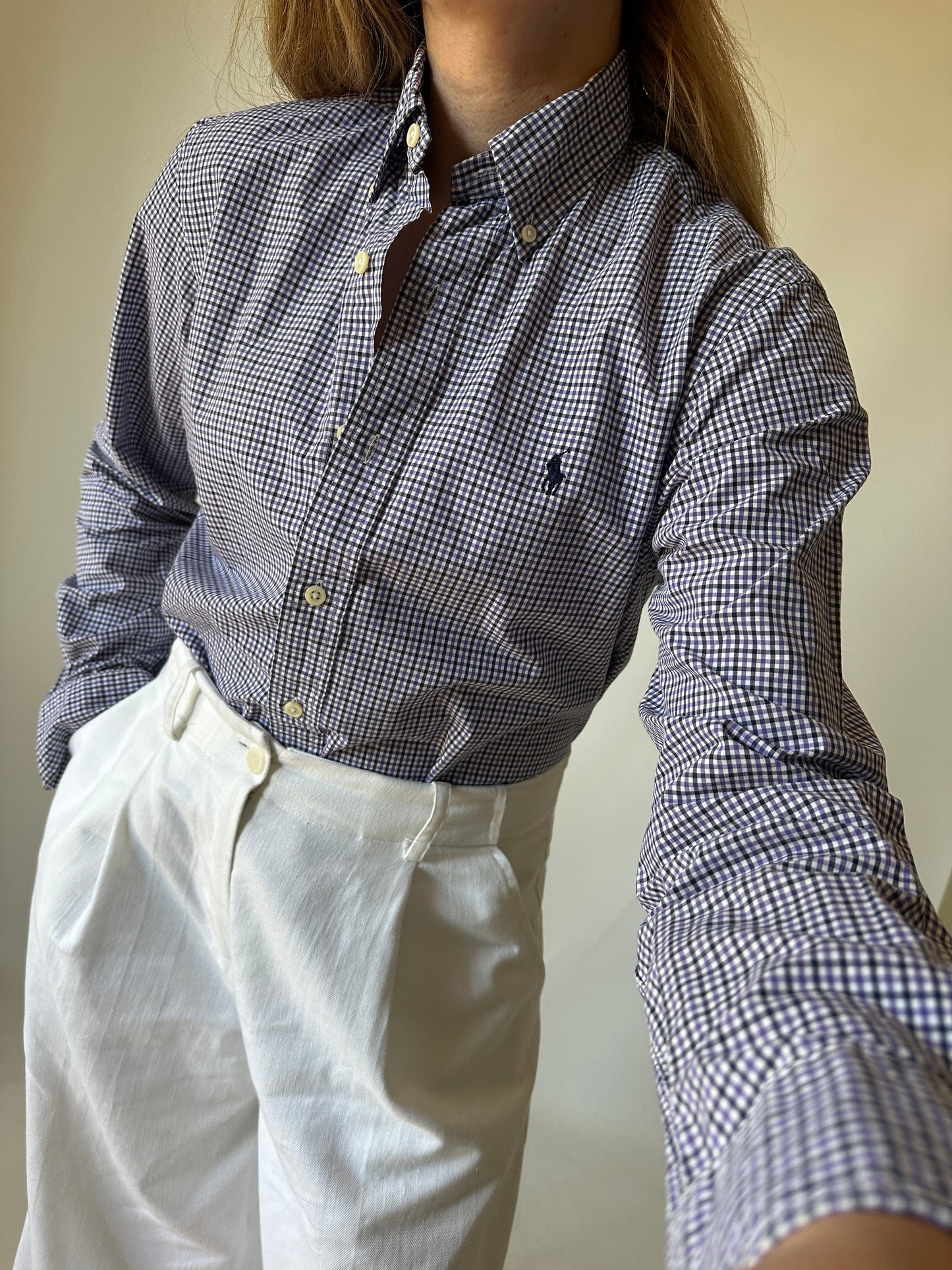RALPH LAUREN vichy petite shirt