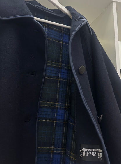 Luxury Loden navy poncho