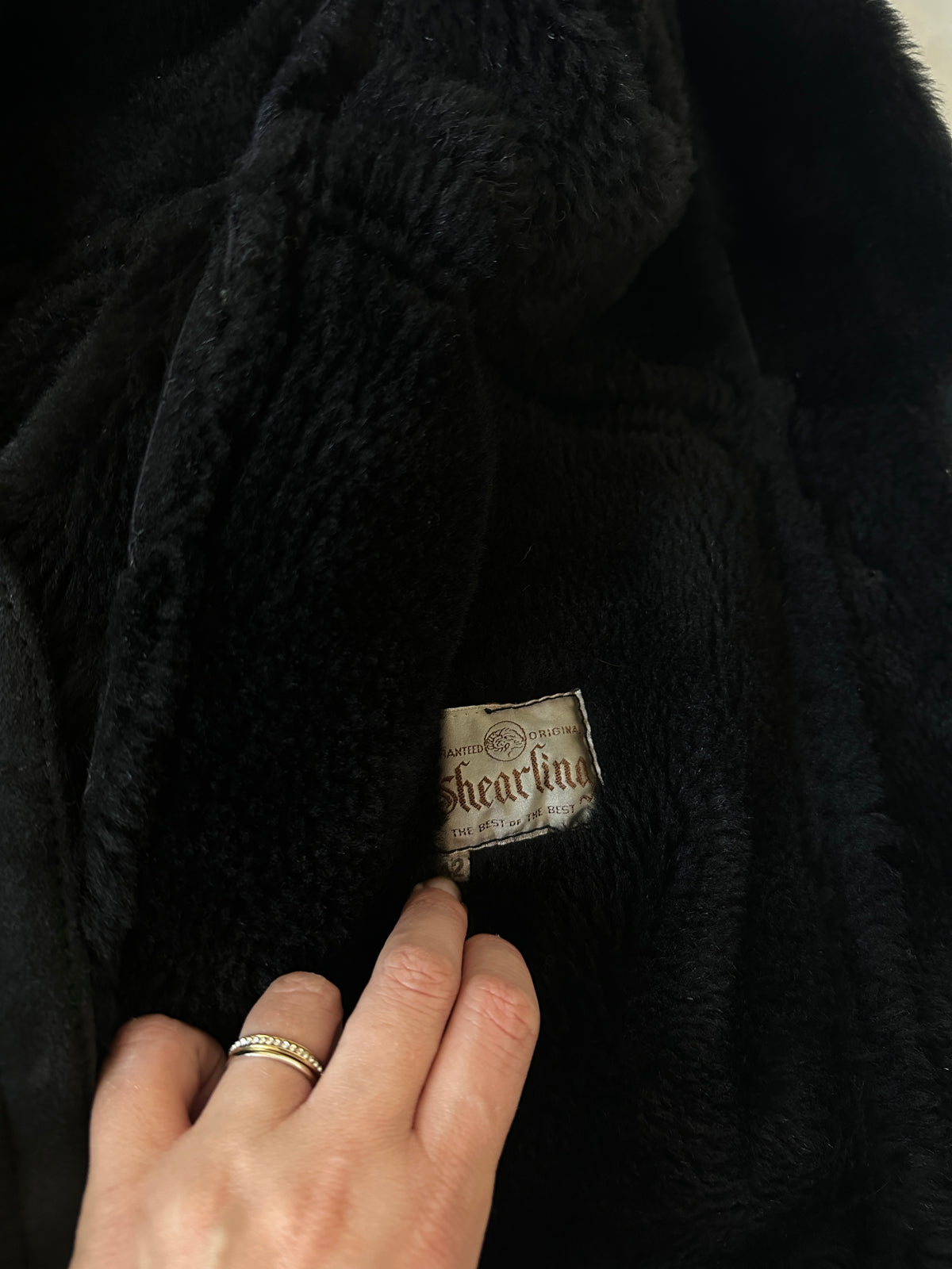 Dreamy petite black Shearling