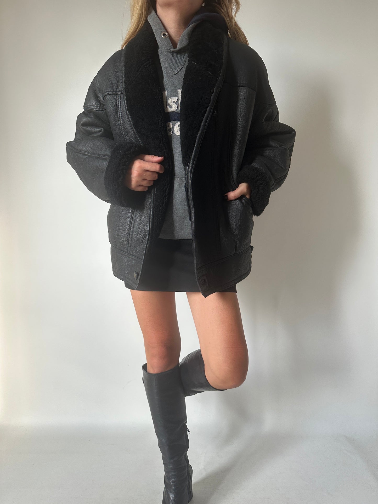 Perfect black Shearling