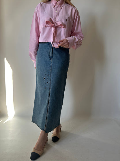 Y2Y long denim skirt