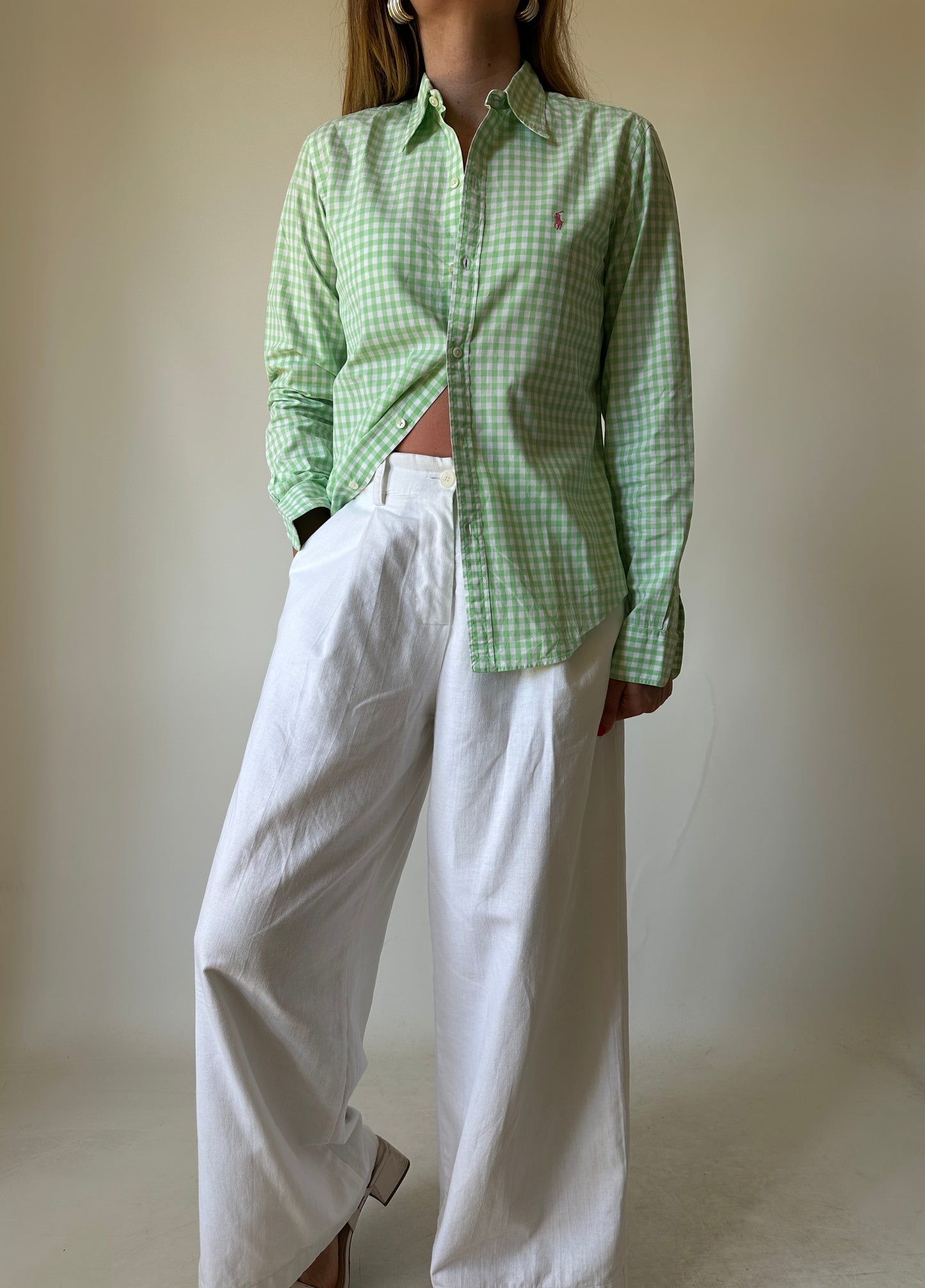RALPH LAUREN vichy petite shirt