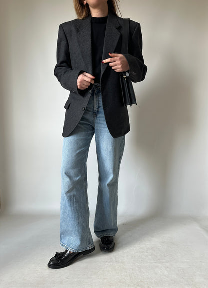 MARZOTTO wool grey oversize blazer