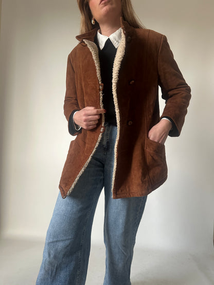 Giacca in suede imbottita