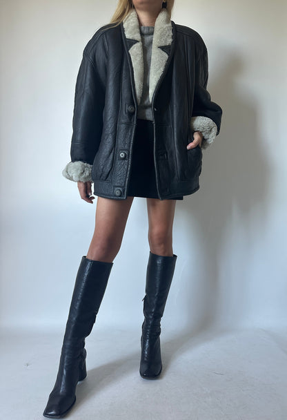 Unique black Shearling