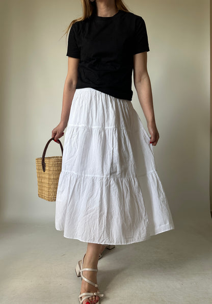 Essential 100% cotton white skirt