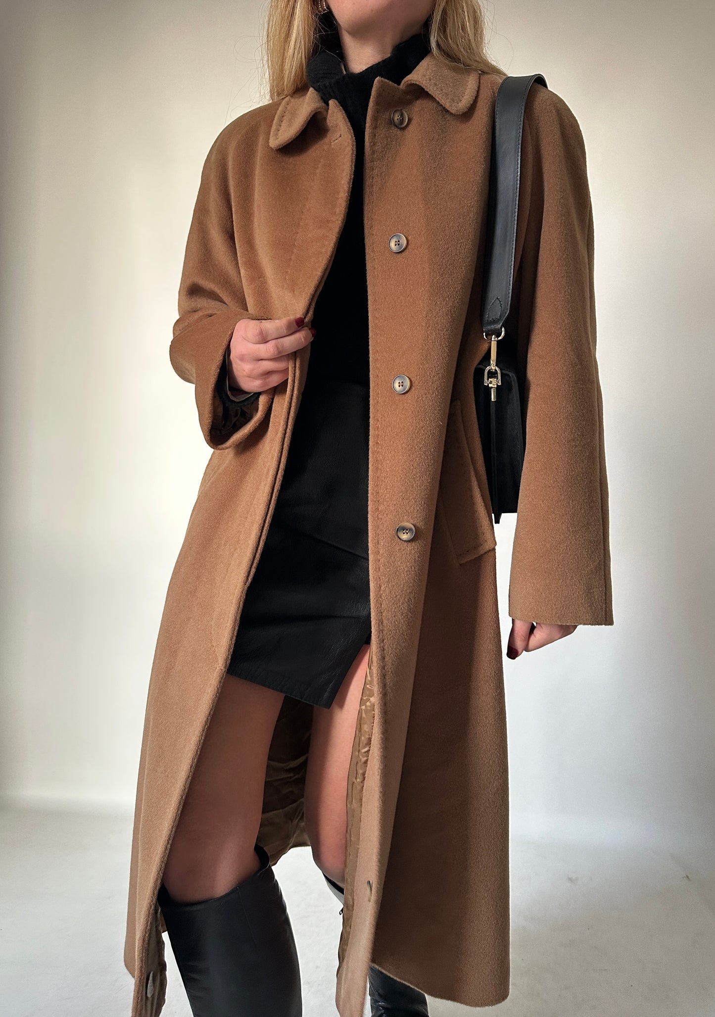 PIACENZA pure wool camel coat