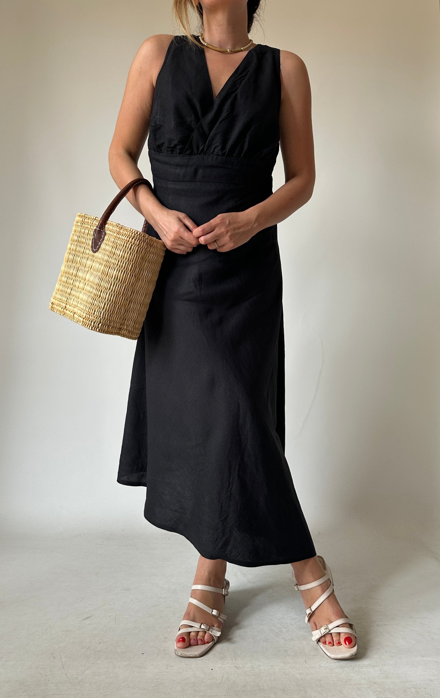 Beautiful black linen dress