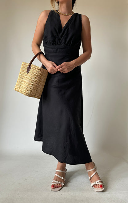 Beautiful black linen dress