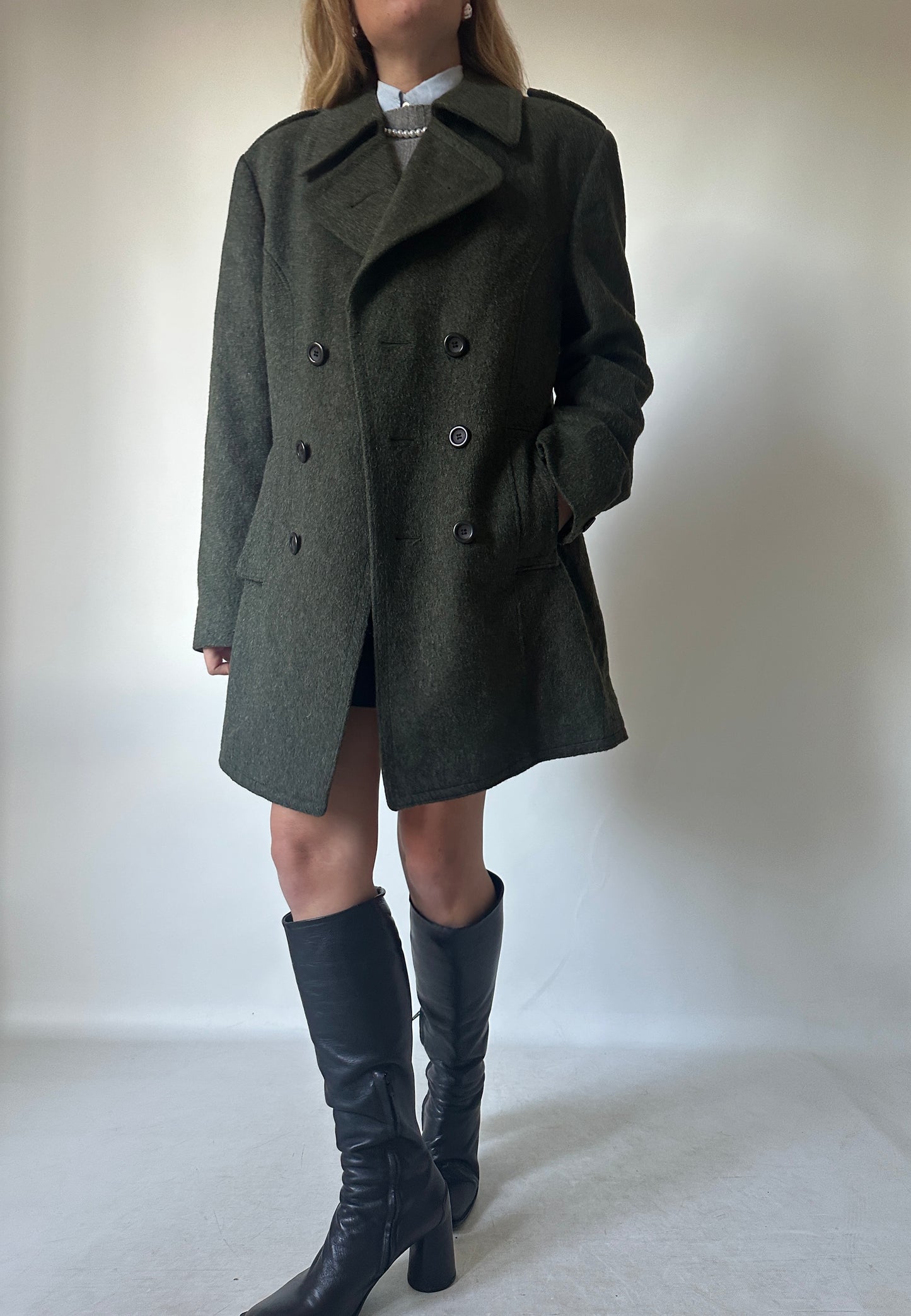 Dreamy double-breast Loden coat