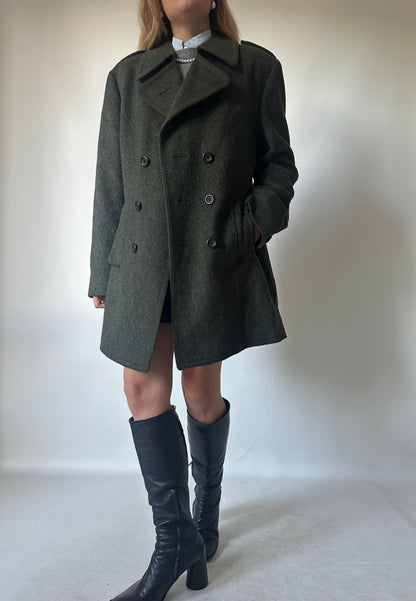 Dreamy double-breast Loden coat