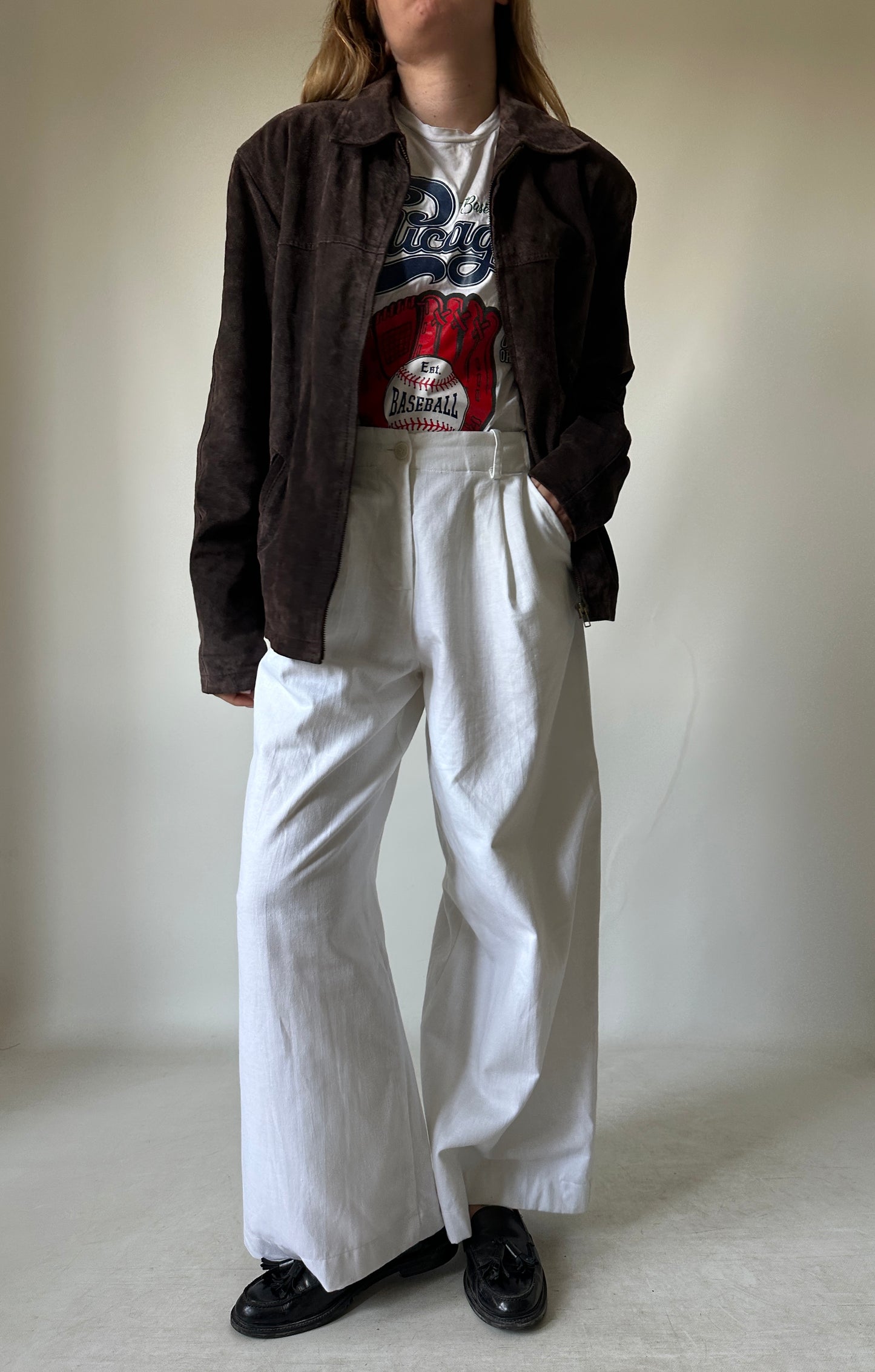 Chocolate suede petite jacket