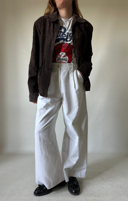Chocolate suede petite jacket