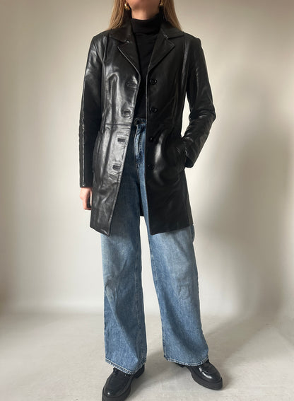 Beautiful leather slim jacket