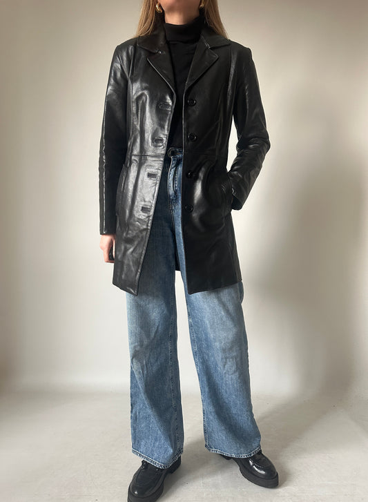 Beautiful leather slim jacket
