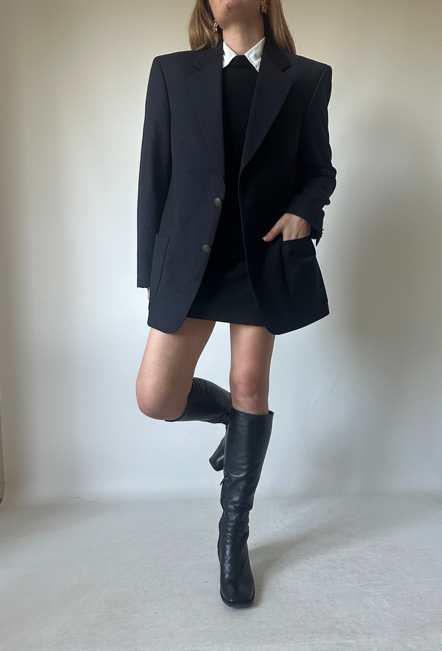 Blazer navy in fresco lana leggera