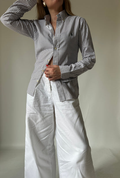 RALPH LAUREN brown vichy shirt