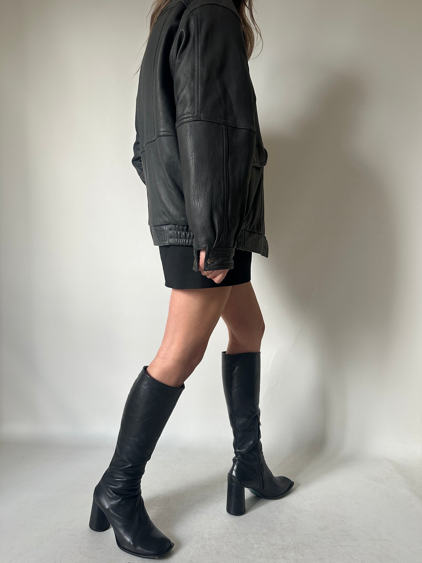 Bomber in pelle imbottito