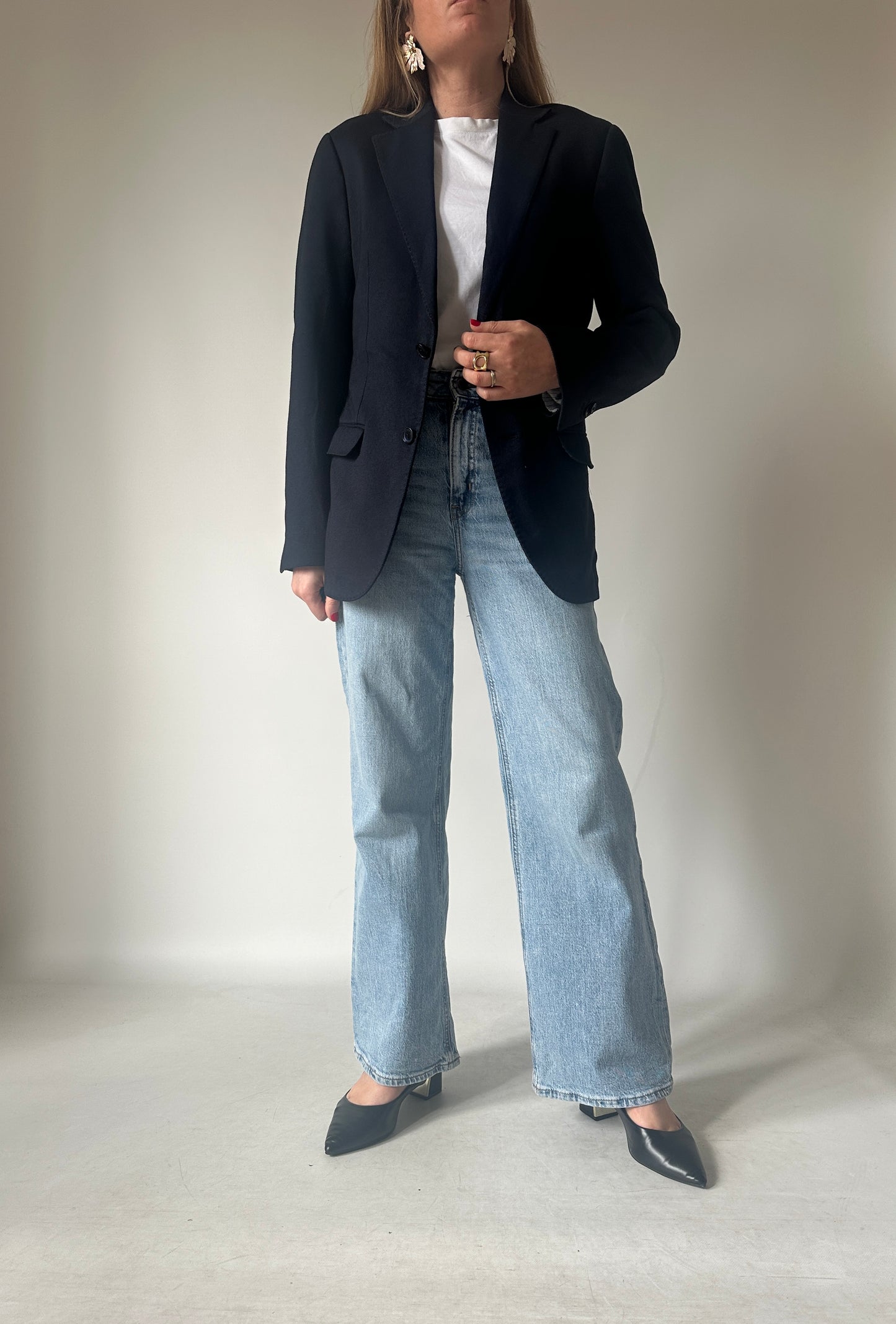 Light cotton blend petite blazer