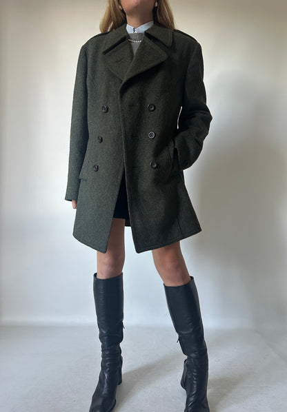 Dreamy double-breast Loden coat