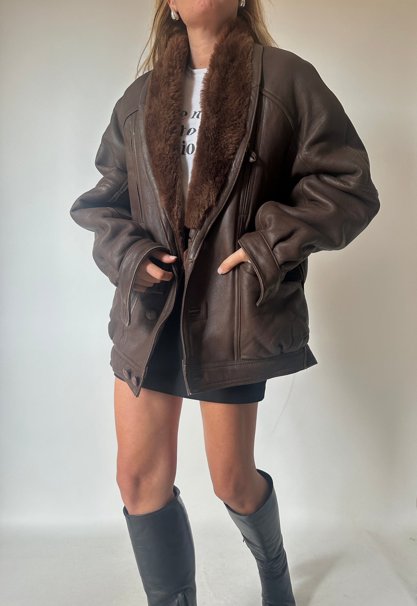 Chocolate beautiful Shearling