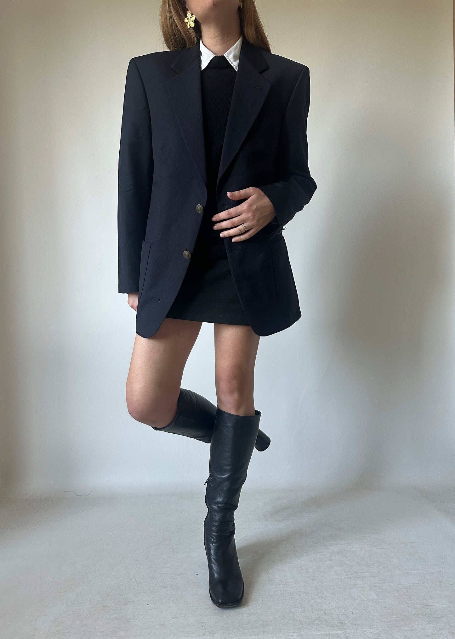 Blazer navy in fresco lana leggera