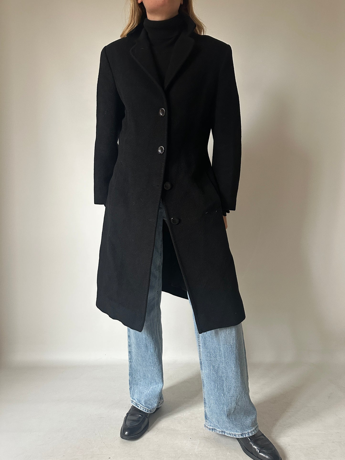 Wool slim coat