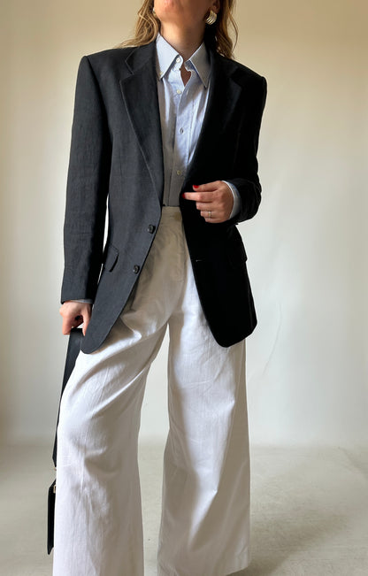 Blazer slim in puro lino