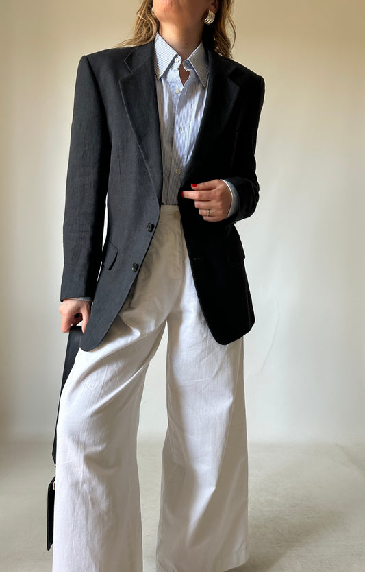Blazer slim in puro lino