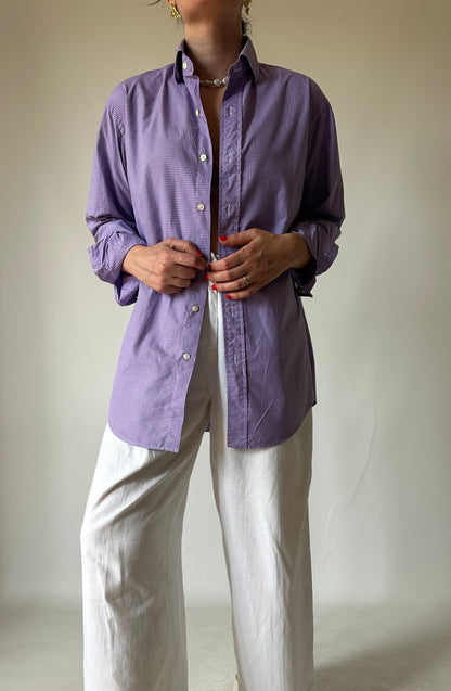 RALPH LAUREN vichy lilac shirt