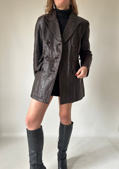 Beautiful chocolate leather jacket