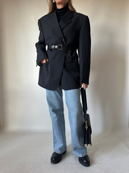 Blazer in fresco lana gessato