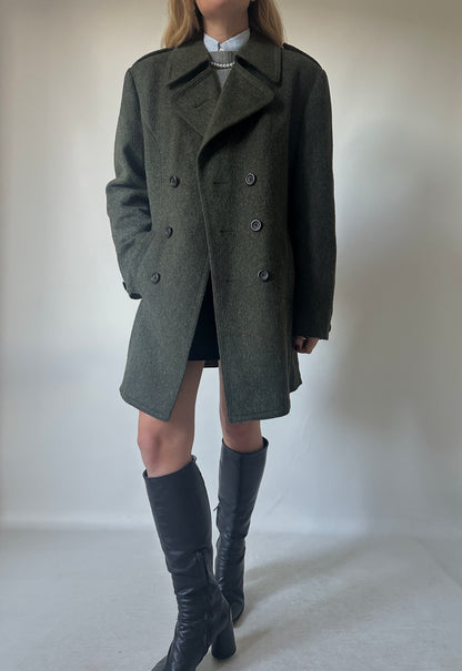 Dreamy double-breast Loden coat