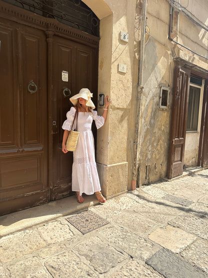 Abito Isabelle in lino - bianco