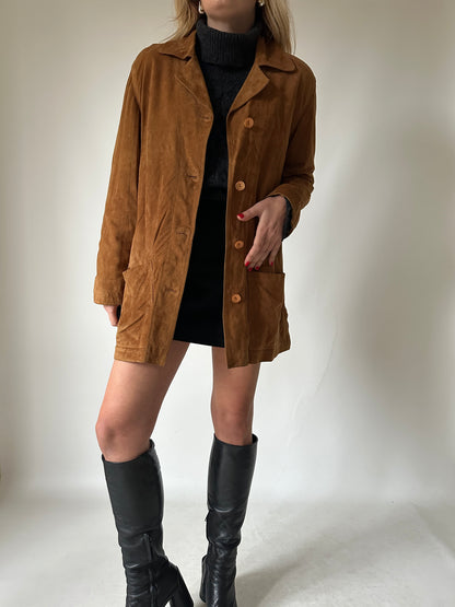 Suede leather jacket