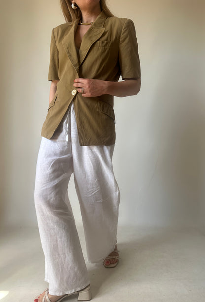 MARELLA camel cotton slim blazer