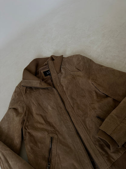Spring petite suede bomber