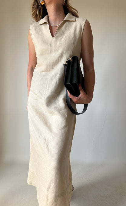 Dreamy sand long linen dress