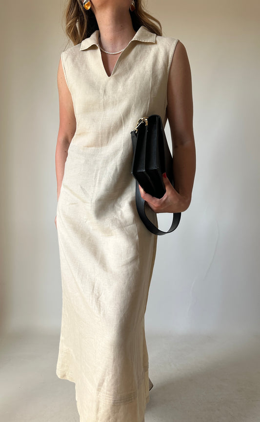 Dreamy sand long linen dress