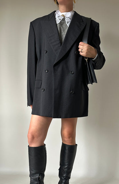 ZEGNA wool tasmania oversize blazer