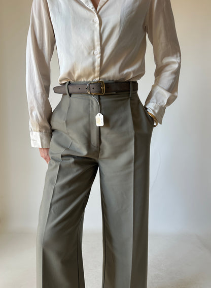 UGO CORSINI taupè leather belt - new