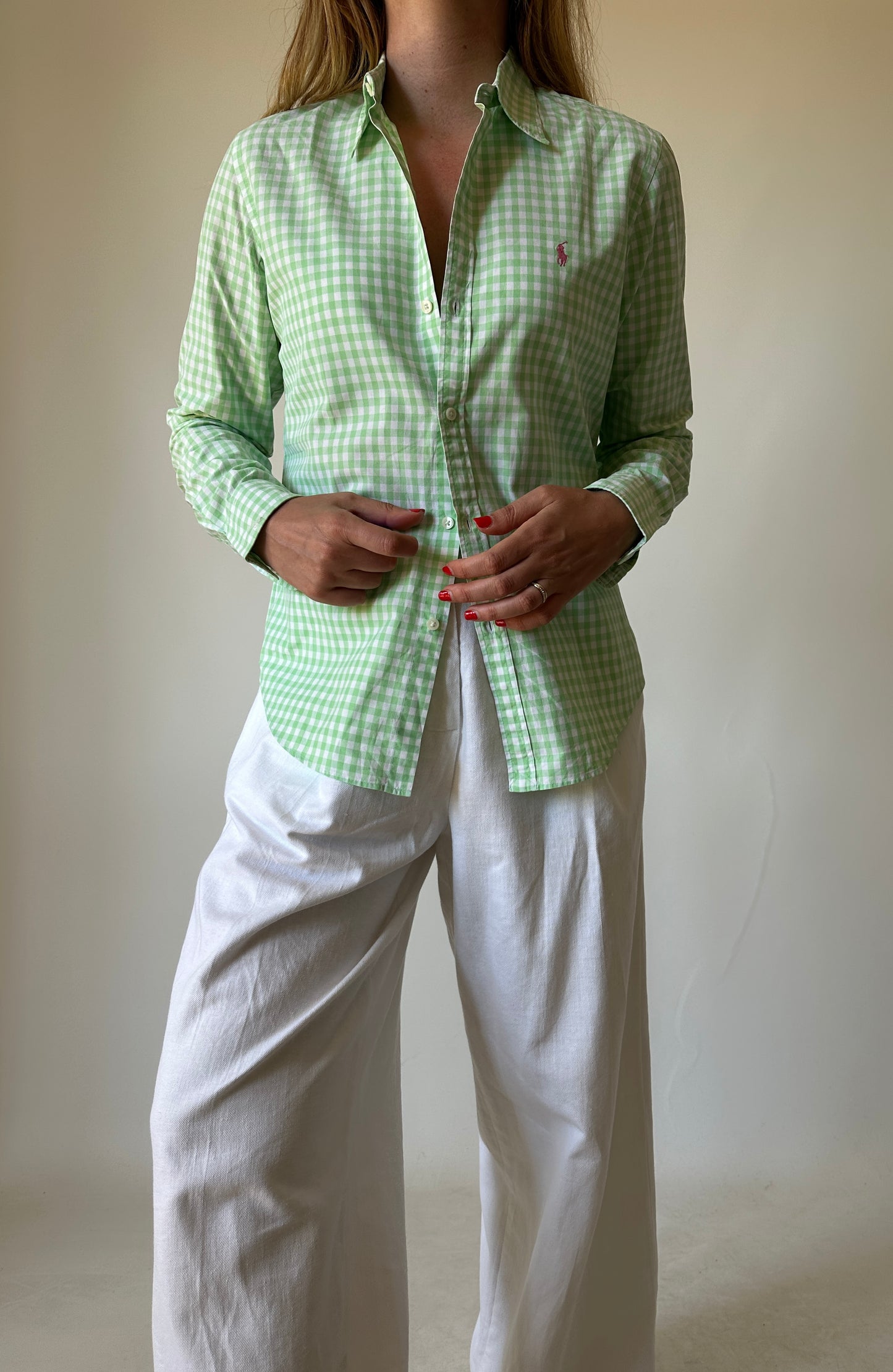 RALPH LAUREN vichy petite shirt