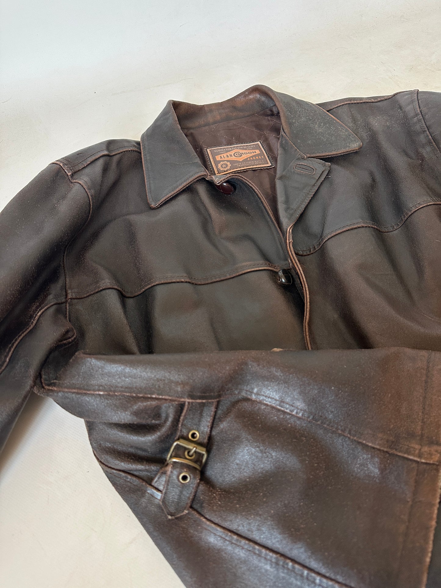 ALAN GORDON rare aviator distressed jacket