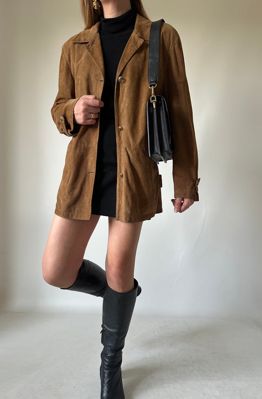 Suede petite jacket