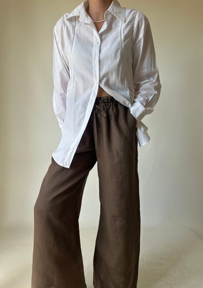 Linen and cotton white shirt