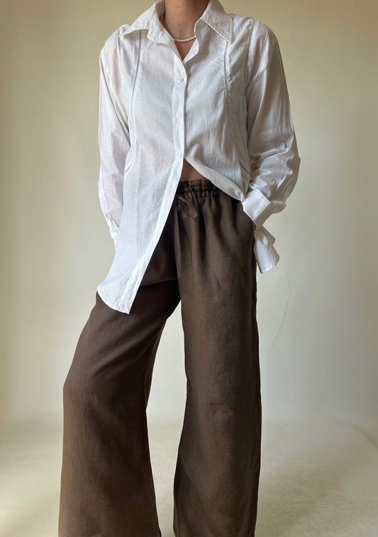 Linen and cotton white shirt