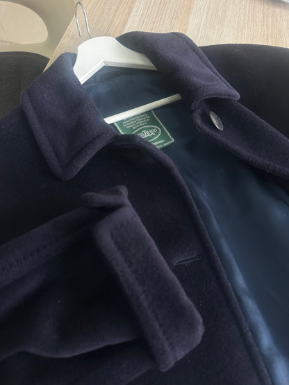 Luxury wool navy coat