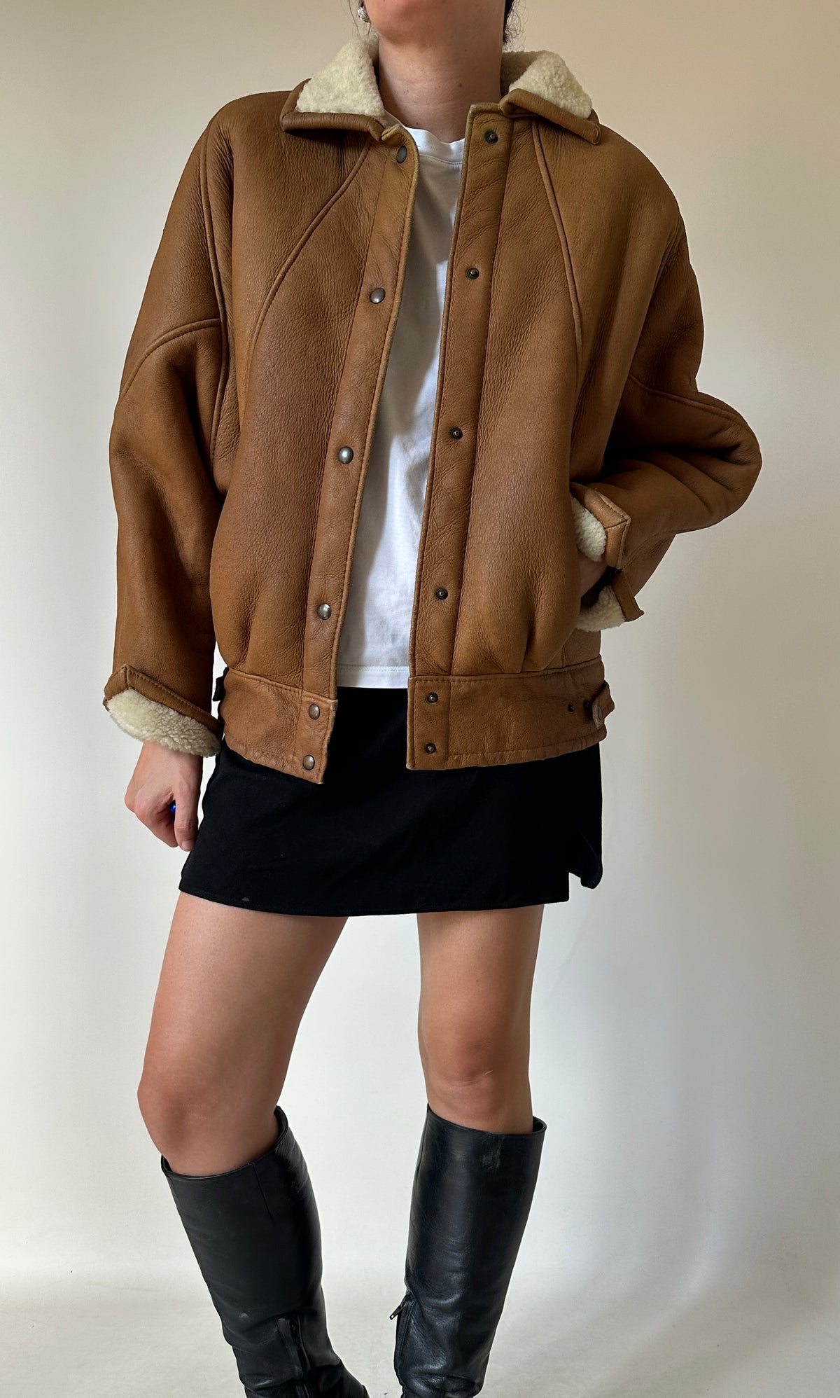 Petite bomber Shearling
