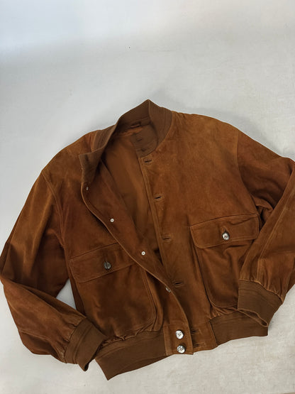 Petite suede bomber