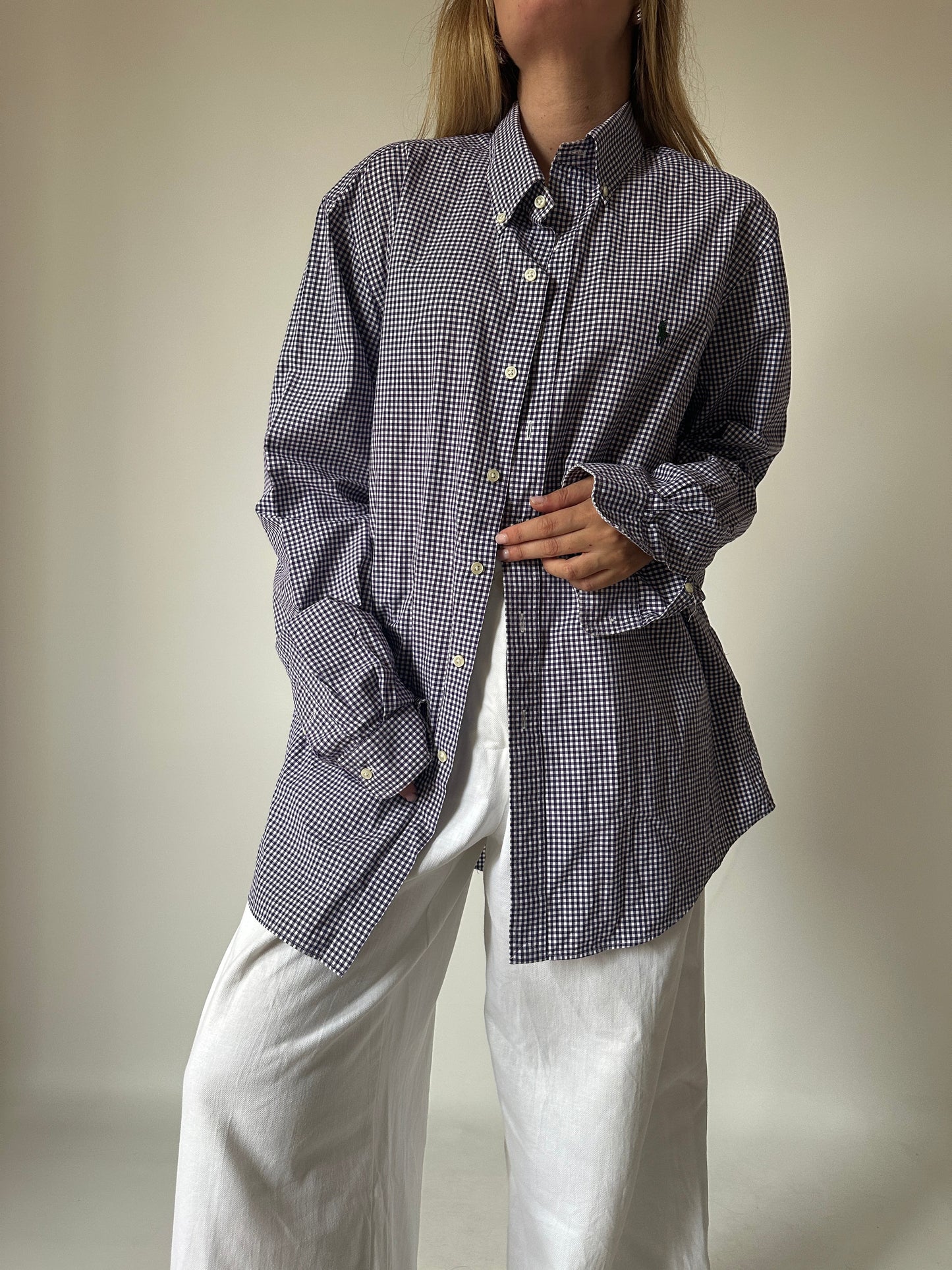 RALPH LAUREN purple oversize shirt
